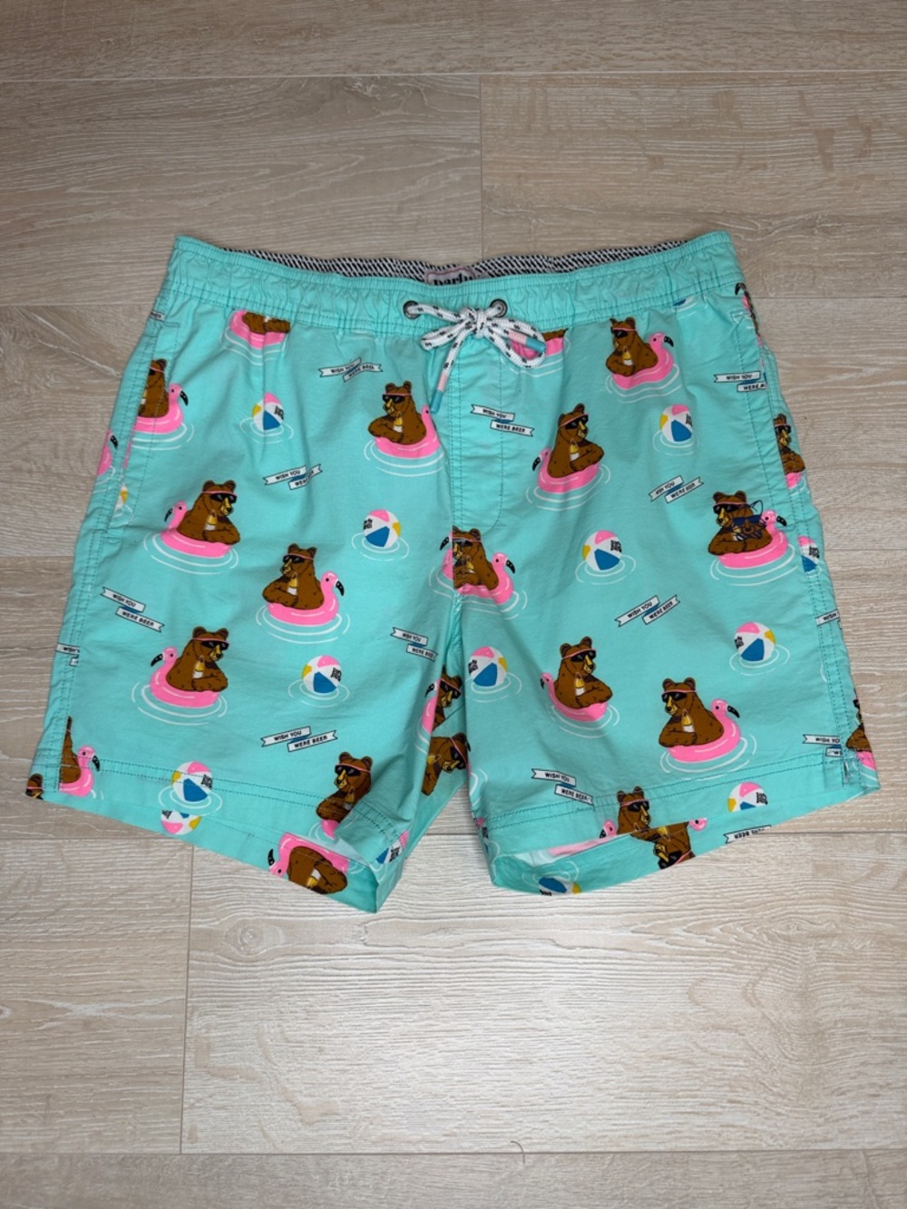 PARTY PANTS “Wish You Were Beer” Swim Trunks
